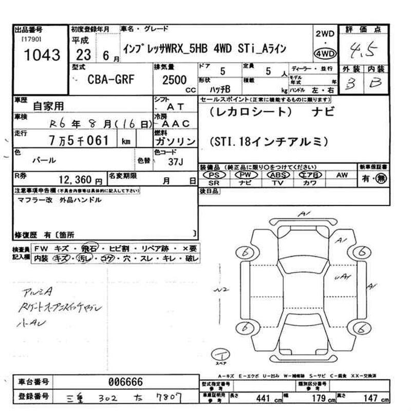 SUBARU IMPREZA WRX STI